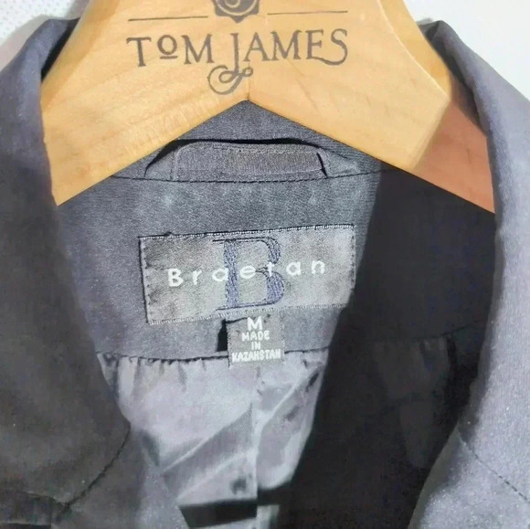 Black 3/4 length All weather nylon jacket by Braetan sz M - Picture 3 of 6